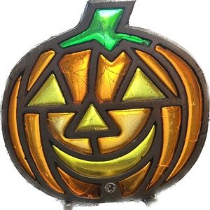 Leaded glass pumpkin for tea light